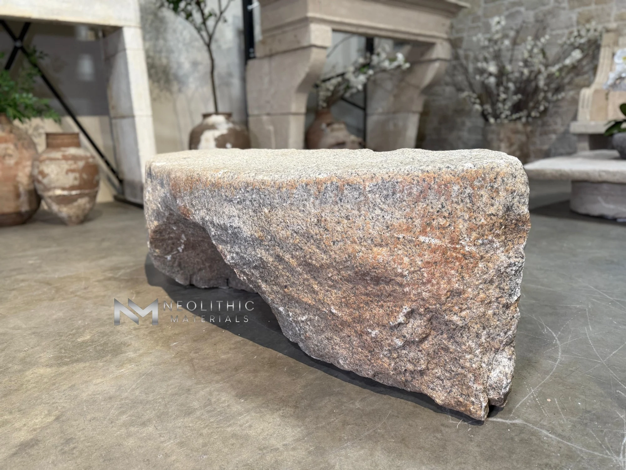 Antique Granite Bench - Image 3